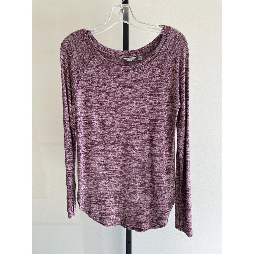 Athleta Women's Purple Heather Long Sleeve Top Size XS T(5012)